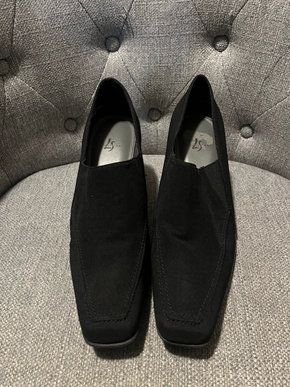 Life Stride Black Women's Slip-On Heels